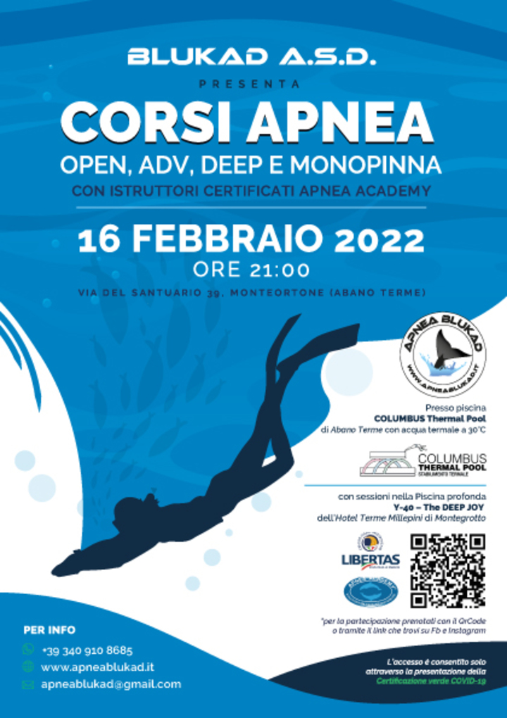 Corso Apnea Open 2022 a padova