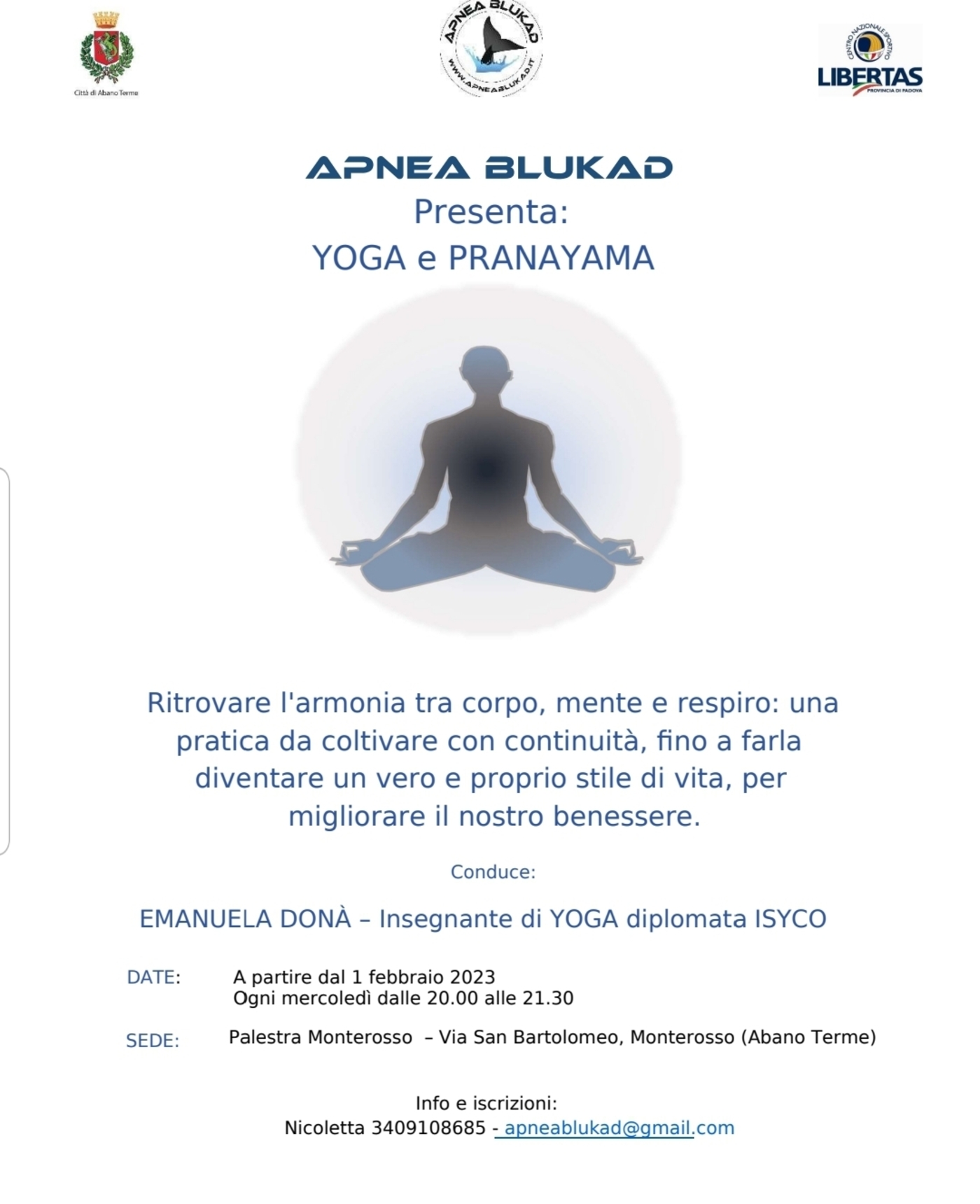 nuovo percorso di Yoga e Pranayama 