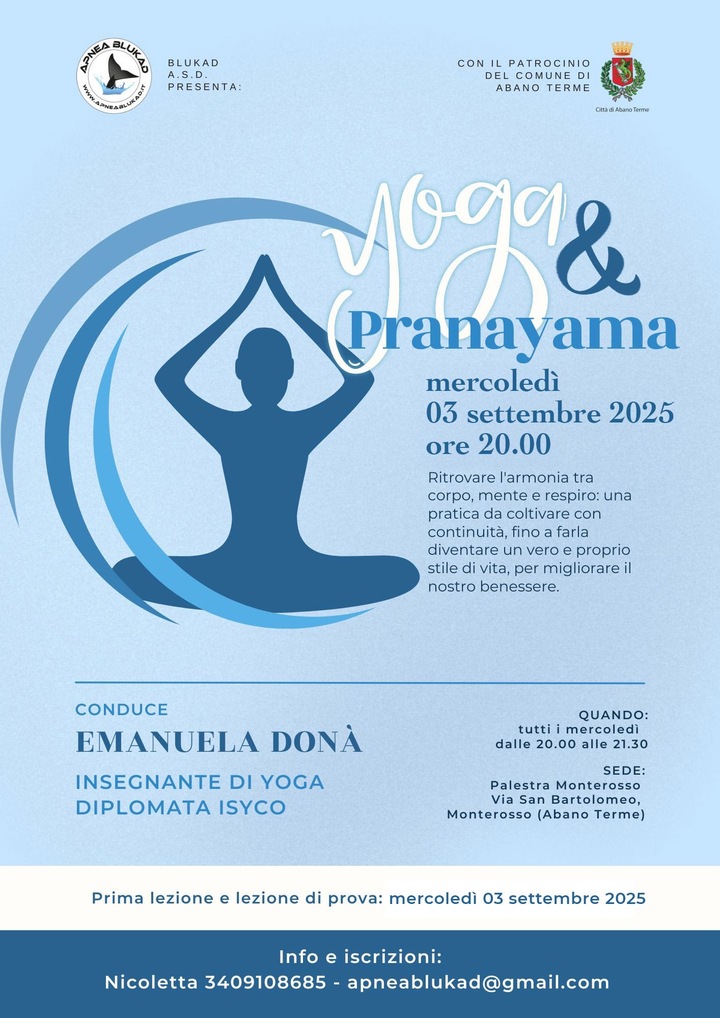 Apnea Blukad presenta: YOGA e PRANAYAMA autunno 2025