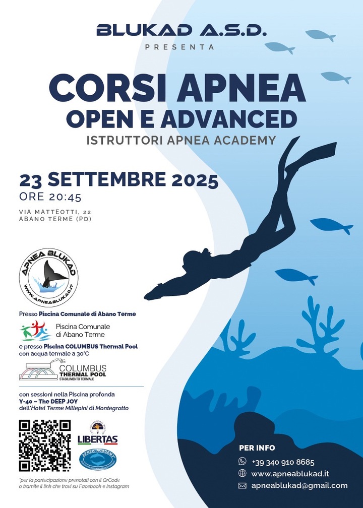 Apnea BluKAD presenta i nuovi Corsi OPEN e ADVANCES