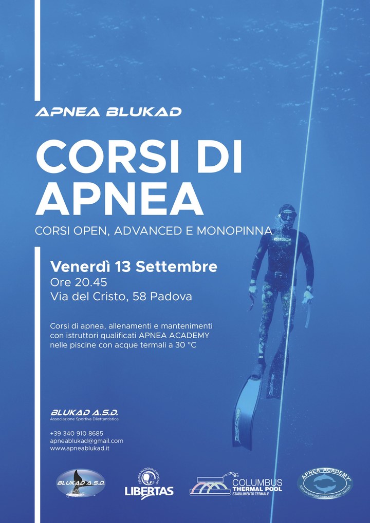 Presentazione corsi Apnea a Padova