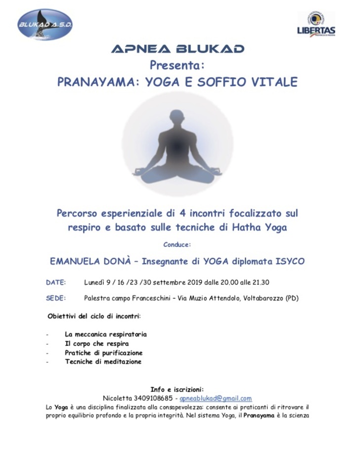 PRANAYAMA: YOGA E SOFFIO VITALE PRANAYAMA: YOGA E SOFFIO VITALE